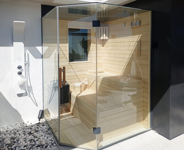 Sauna exterior cristal