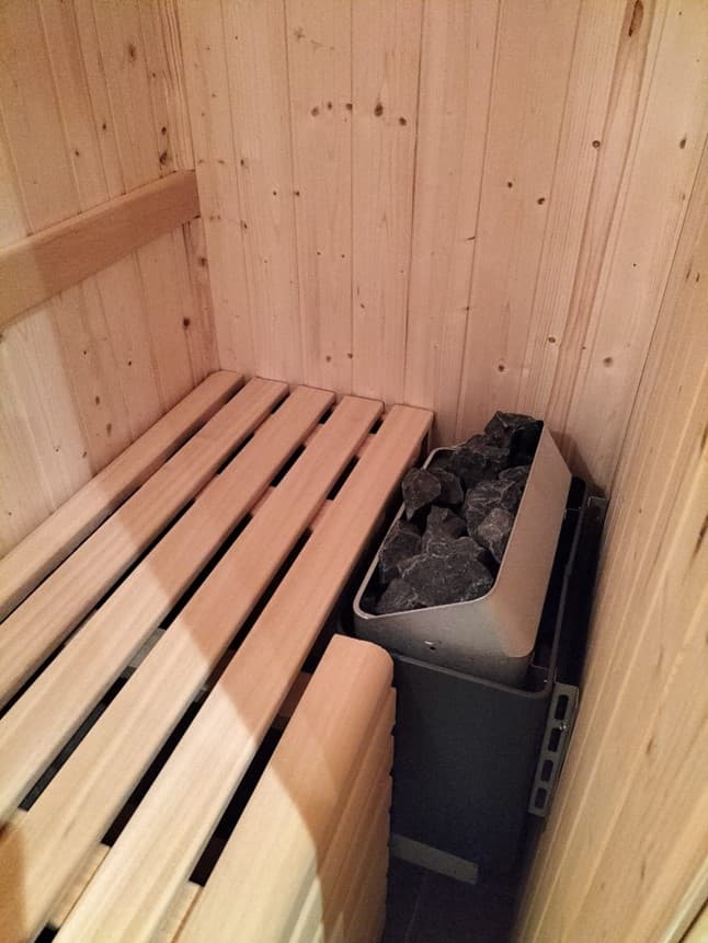 Calentador para sauna individual.