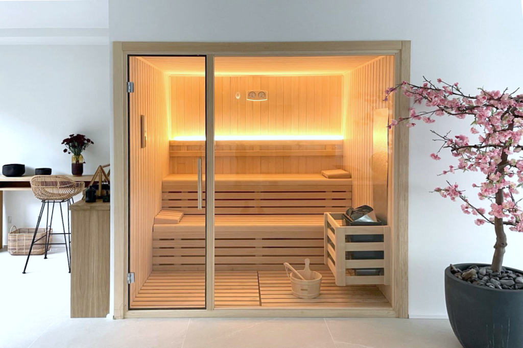 Diseño de sauna sueca.