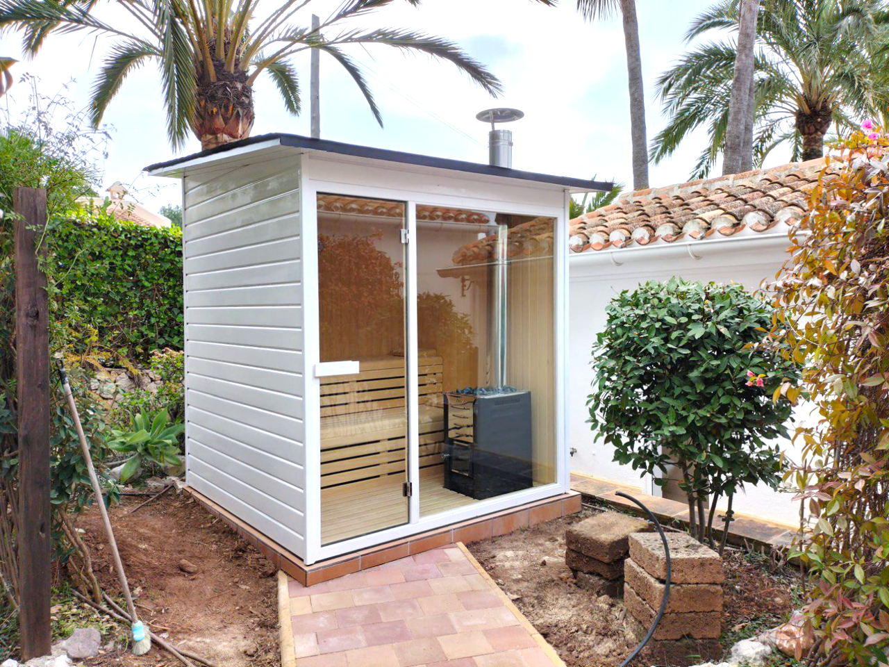 Sauna Exterior con Caseta Personalizada - SaunaPoolEspana