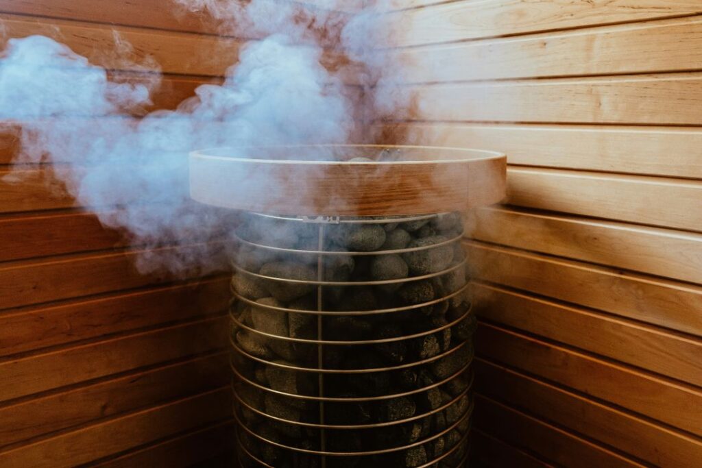 piedras sauna vapor