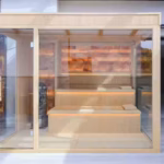 Sauna a medida con pared de sal del Himalaya fabricada por AVILSA